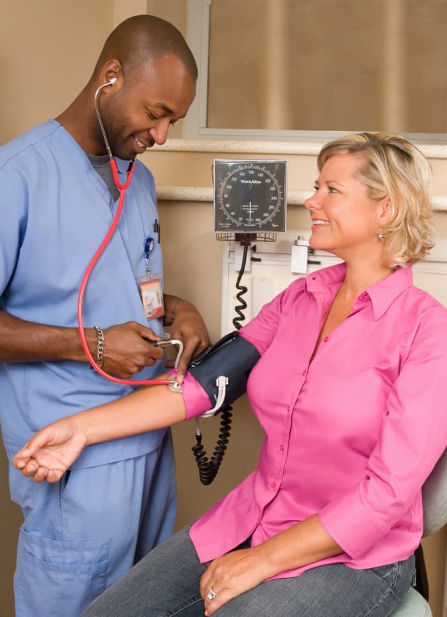 a nurse with a patient